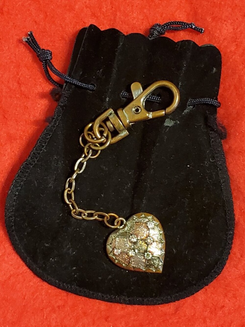 Vintage 1960's - Heart W/Stones Charm Jewelry